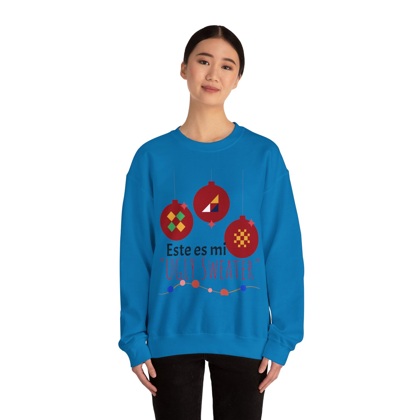 Ugly Sweater Holiday Crewneck Sweatshirt - Cozy Festive Apparel