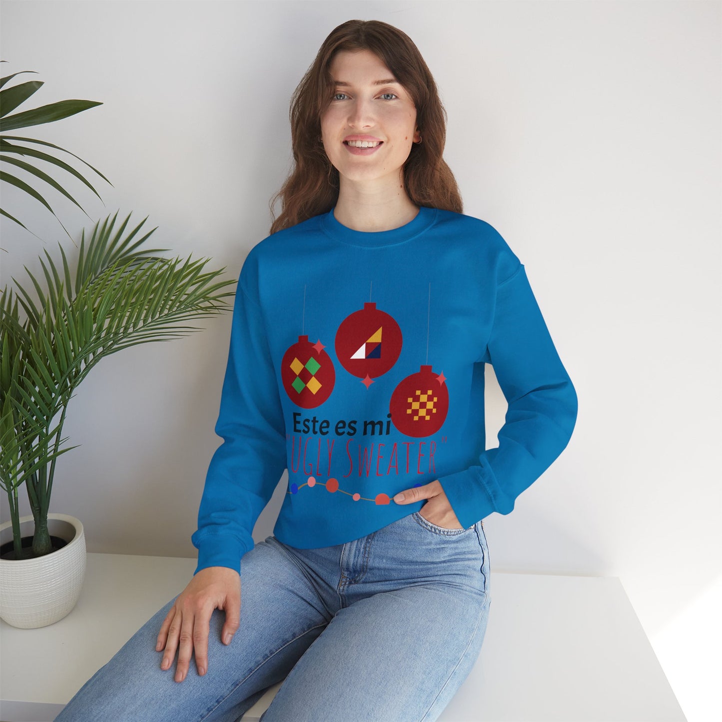 Ugly Sweater Holiday Crewneck Sweatshirt - Cozy Festive Apparel