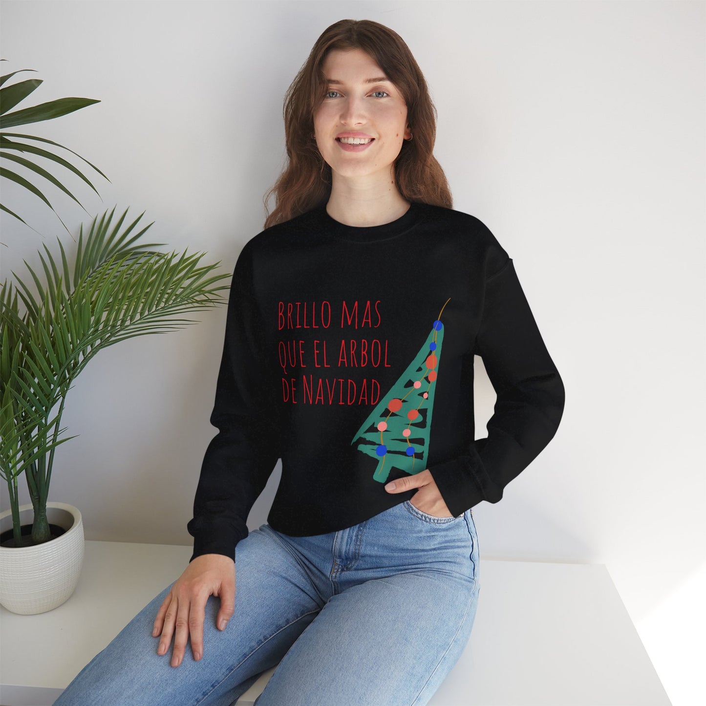 'Brillo Más Que El Árbol De Navidad' - Sweatshirt