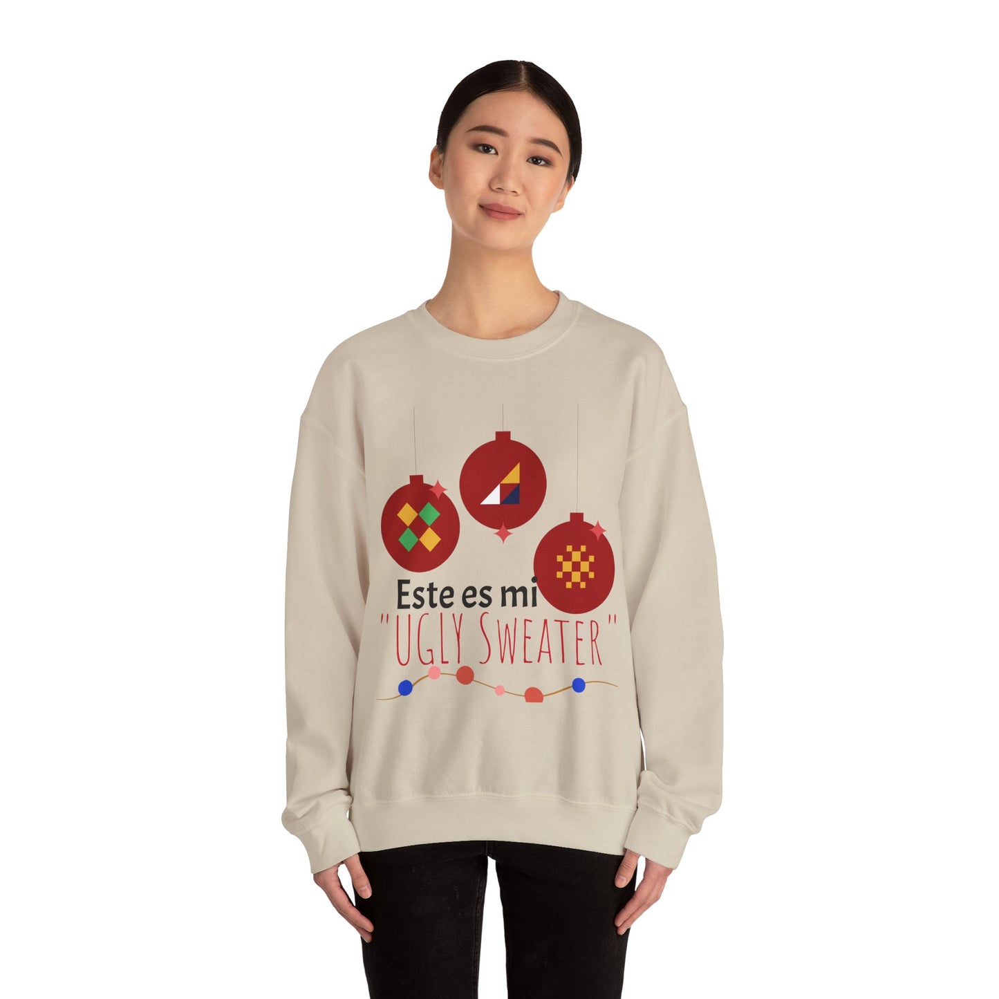 Ugly Sweater Holiday Crewneck Sweatshirt - Cozy Festive Apparel