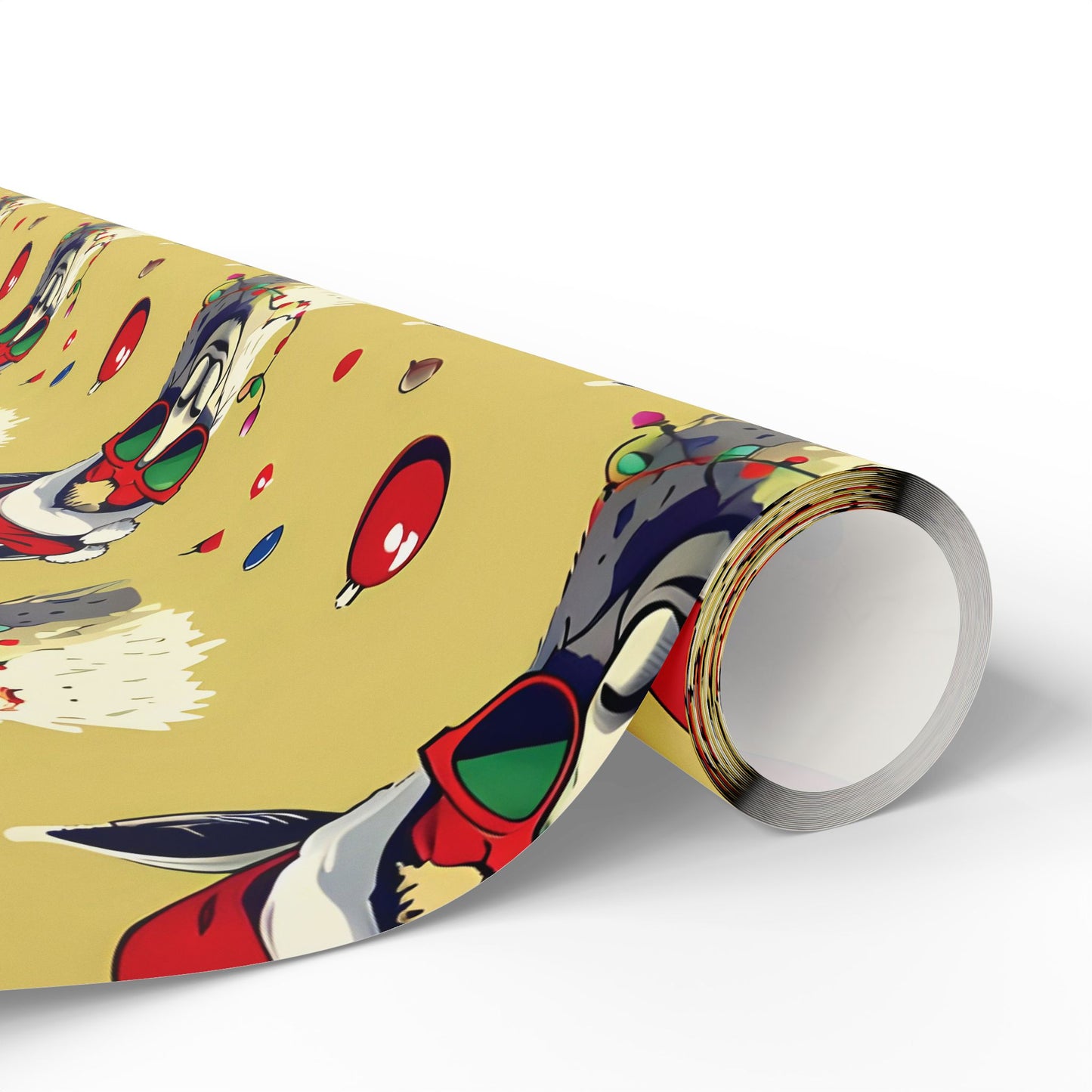 Festive Holiday Wrapping Paper with Llama Design