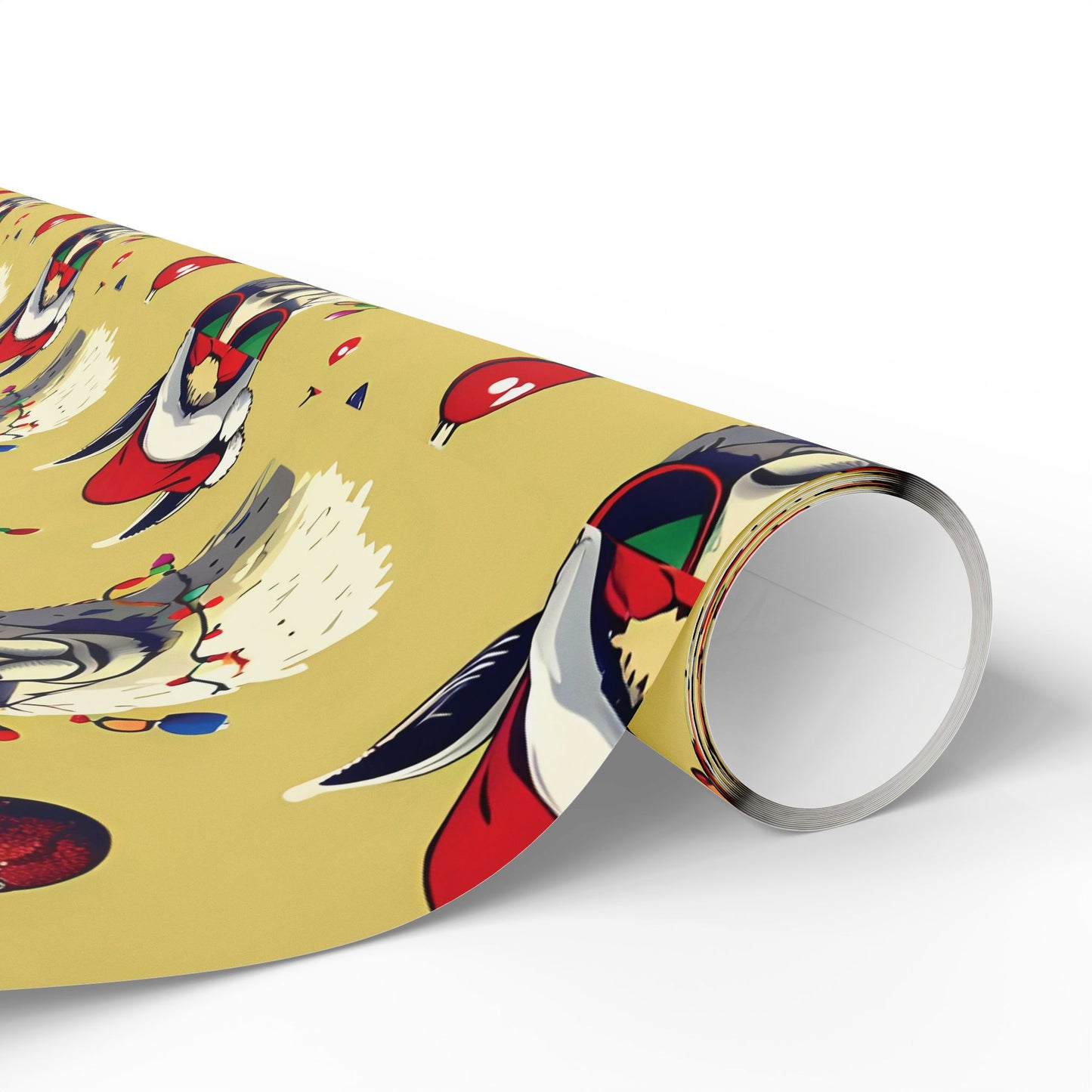 Festive Holiday Wrapping Paper with Llama Design