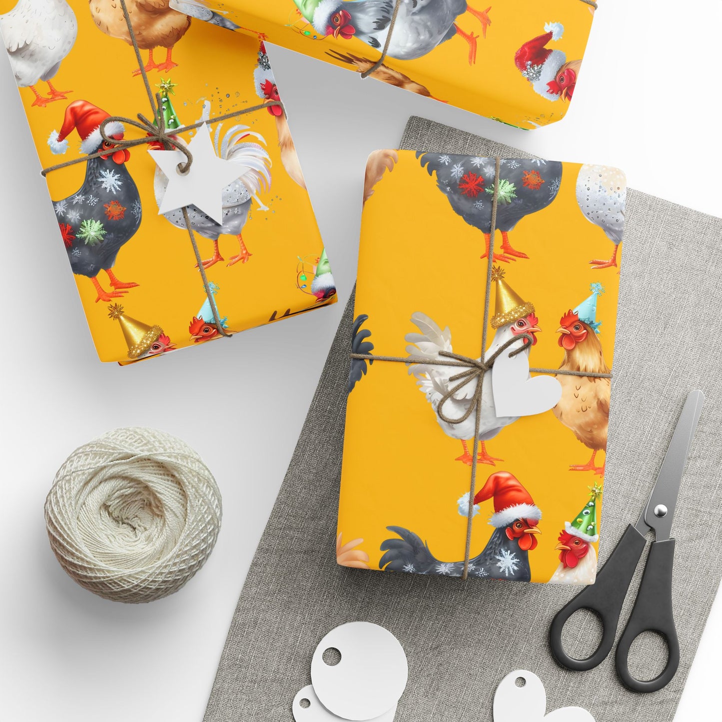 Festive Chicken Wrapping Paper | Colorful Holiday Gift Wrap for Farm Lovers