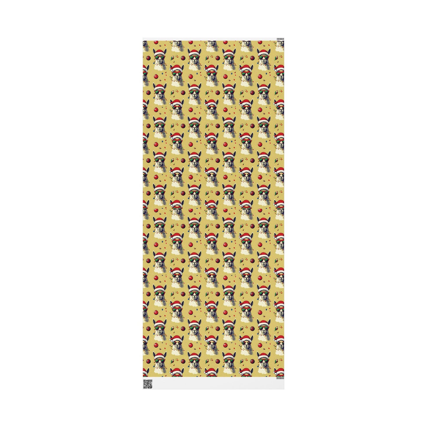 Festive Holiday Wrapping Paper with Llama Design