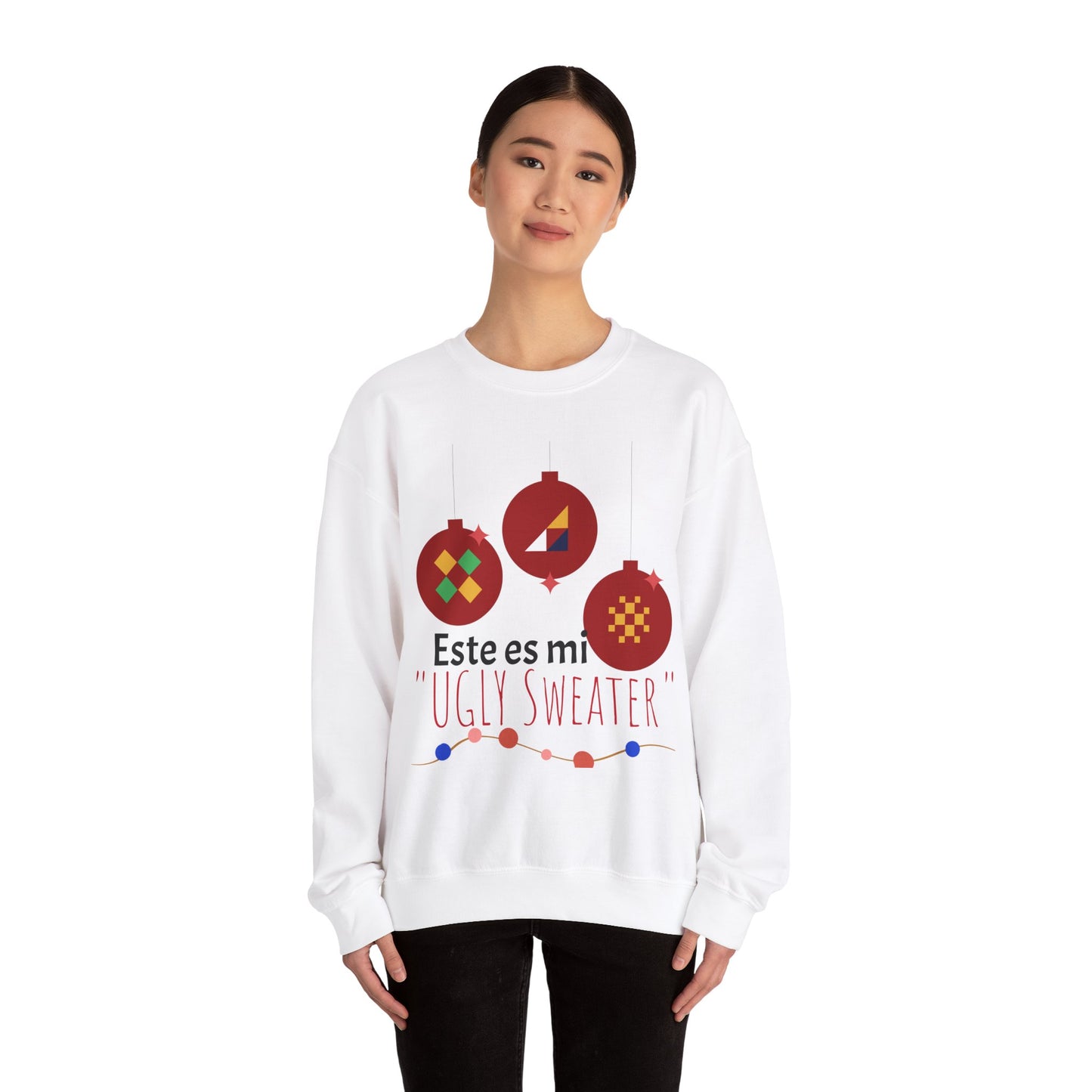 Ugly Sweater Holiday Crewneck Sweatshirt - Cozy Festive Apparel