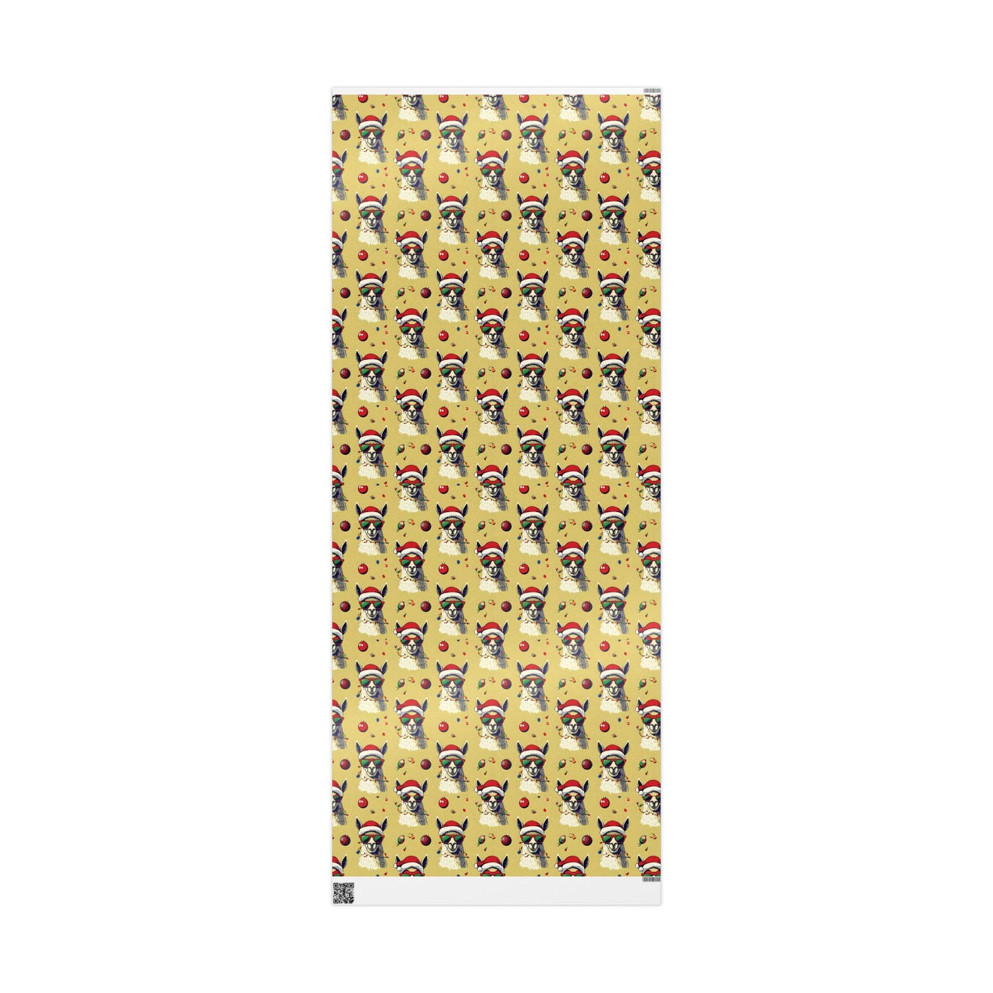 Festive Holiday Wrapping Paper with Llama Design