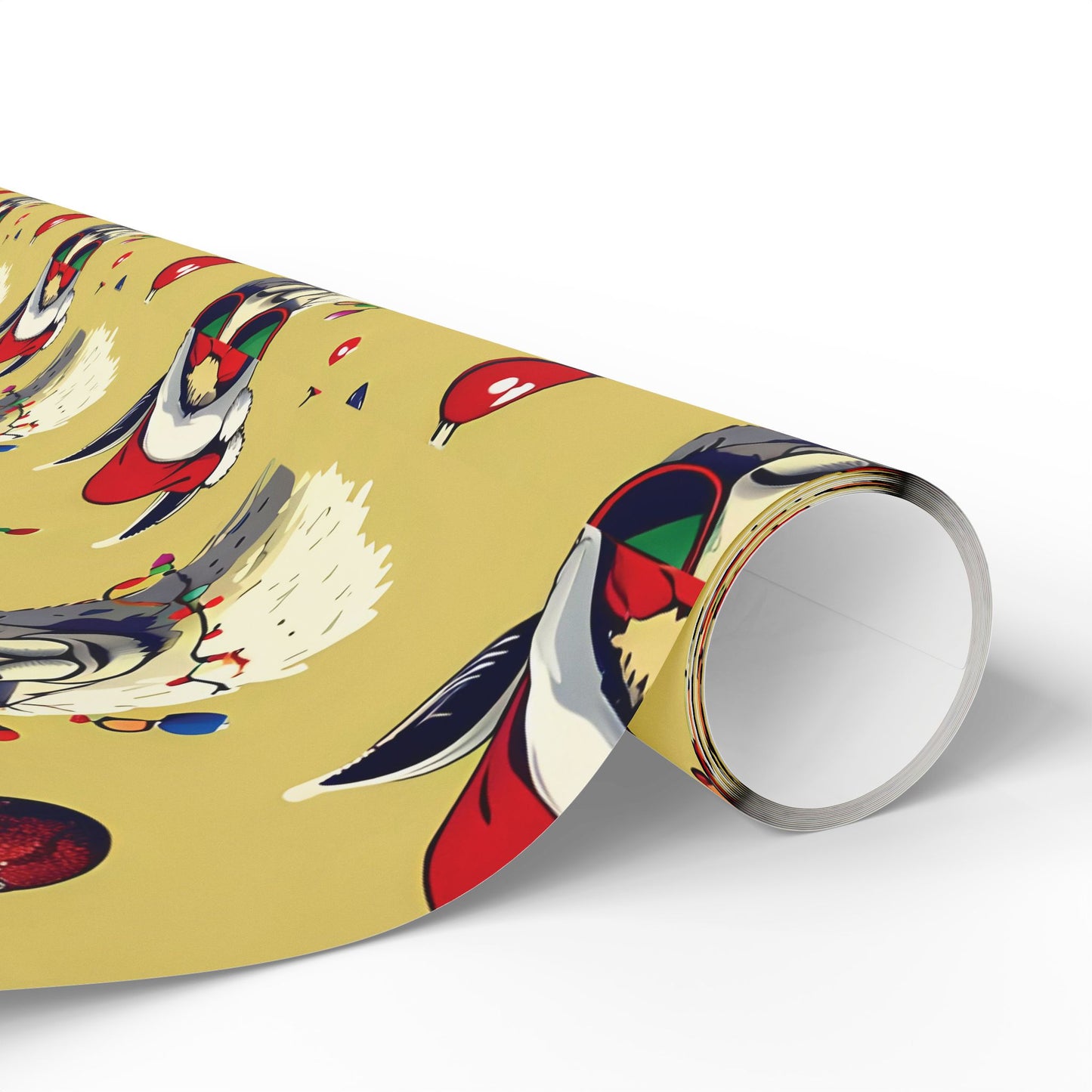 Festive Holiday Wrapping Paper with Llama Design