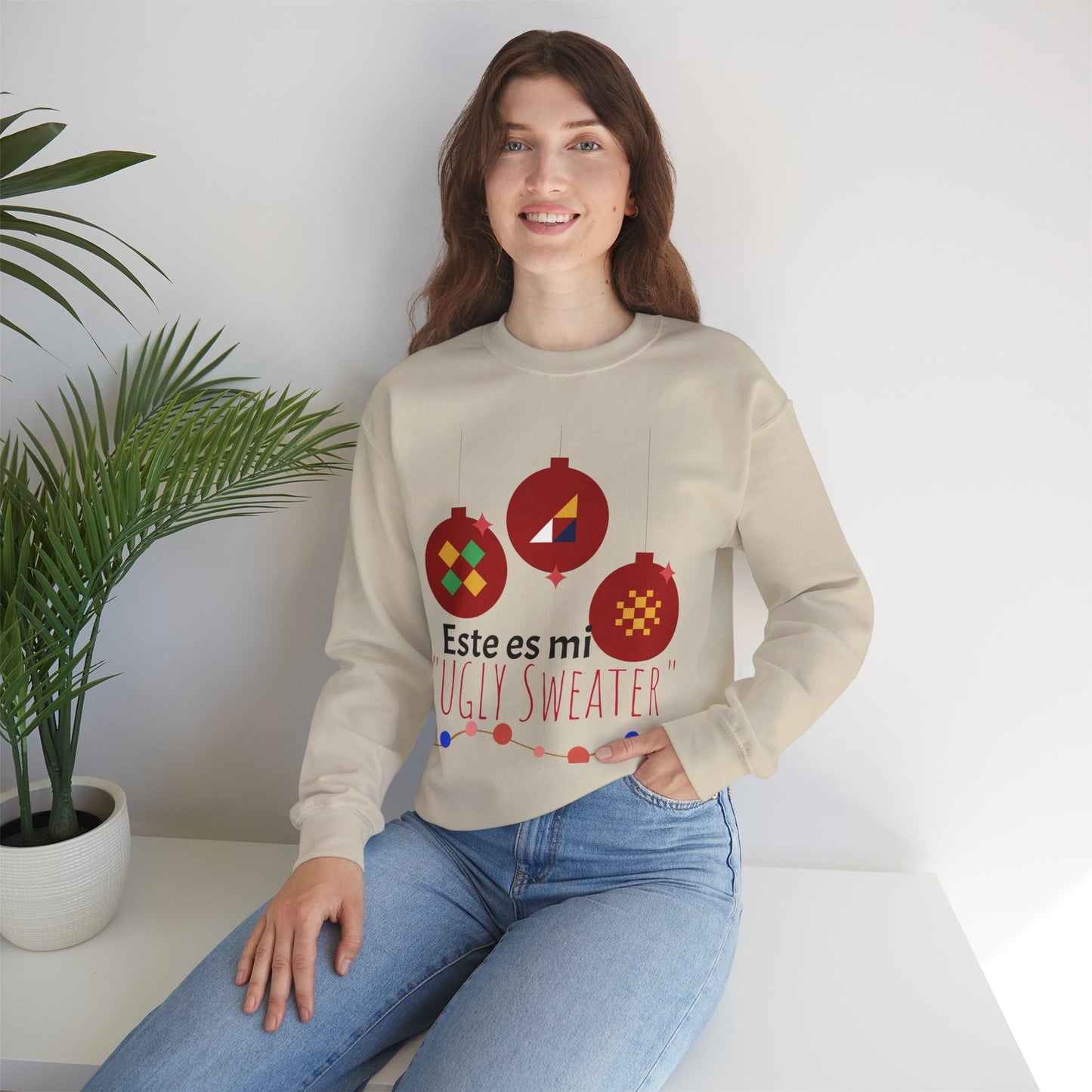 Ugly Sweater Holiday Crewneck Sweatshirt - Cozy Festive Apparel