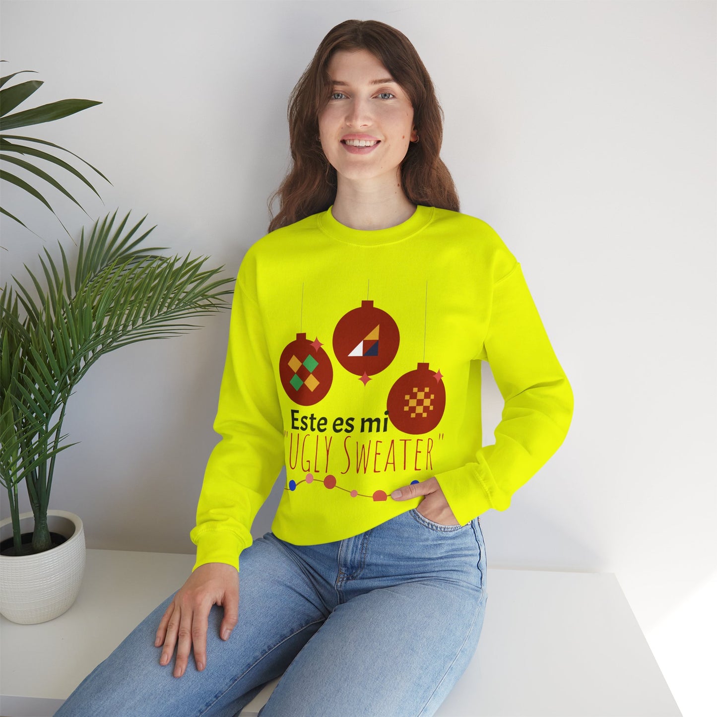 Ugly Sweater Holiday Crewneck Sweatshirt - Cozy Festive Apparel