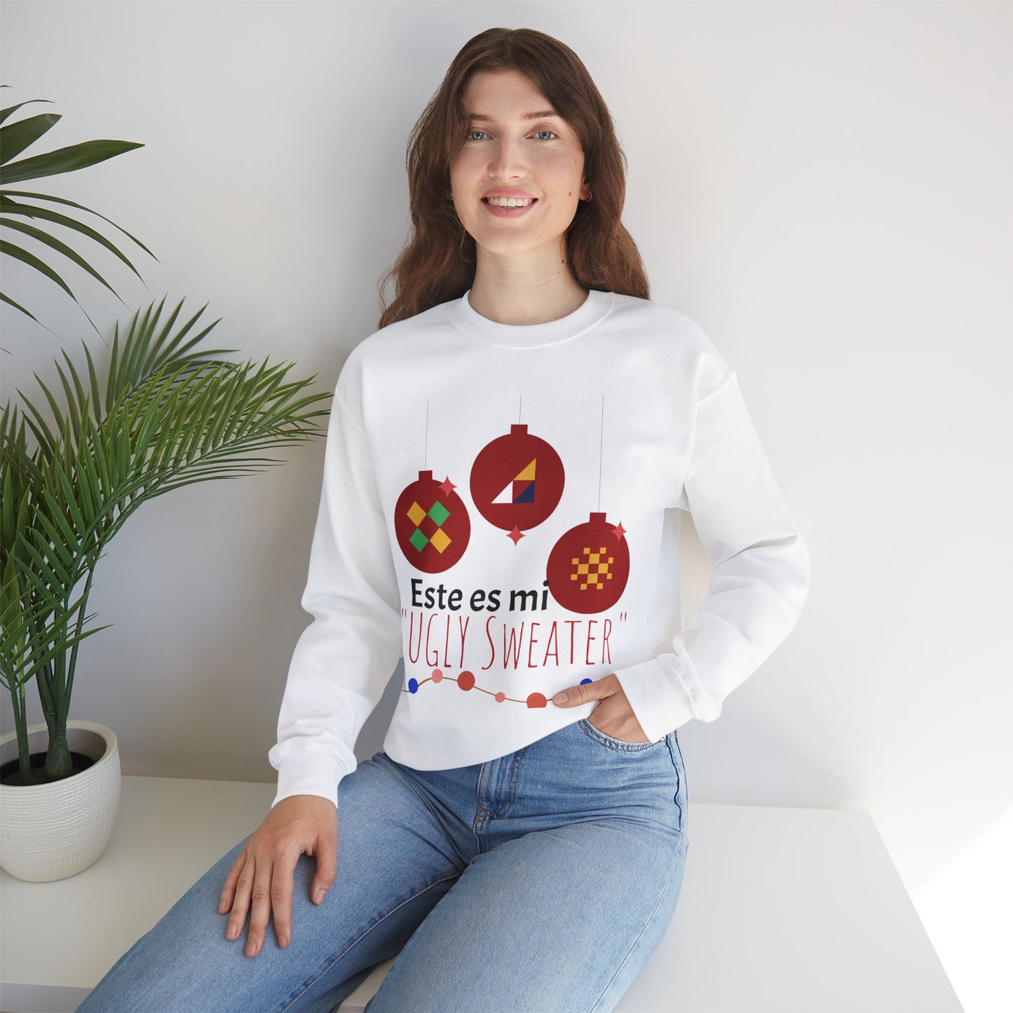 Ugly Sweater Holiday Crewneck Sweatshirt - Cozy Festive Apparel